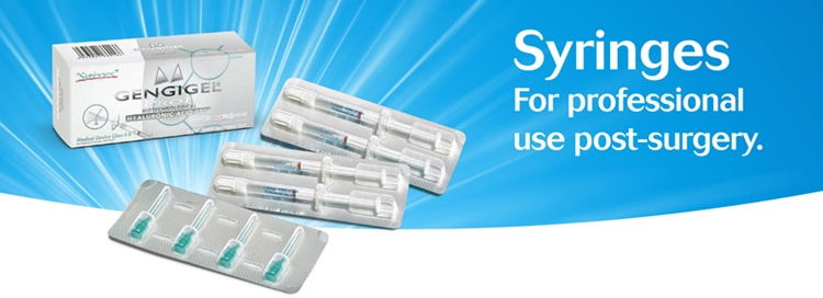 Gengigel Syringes for professional use post-surgery.